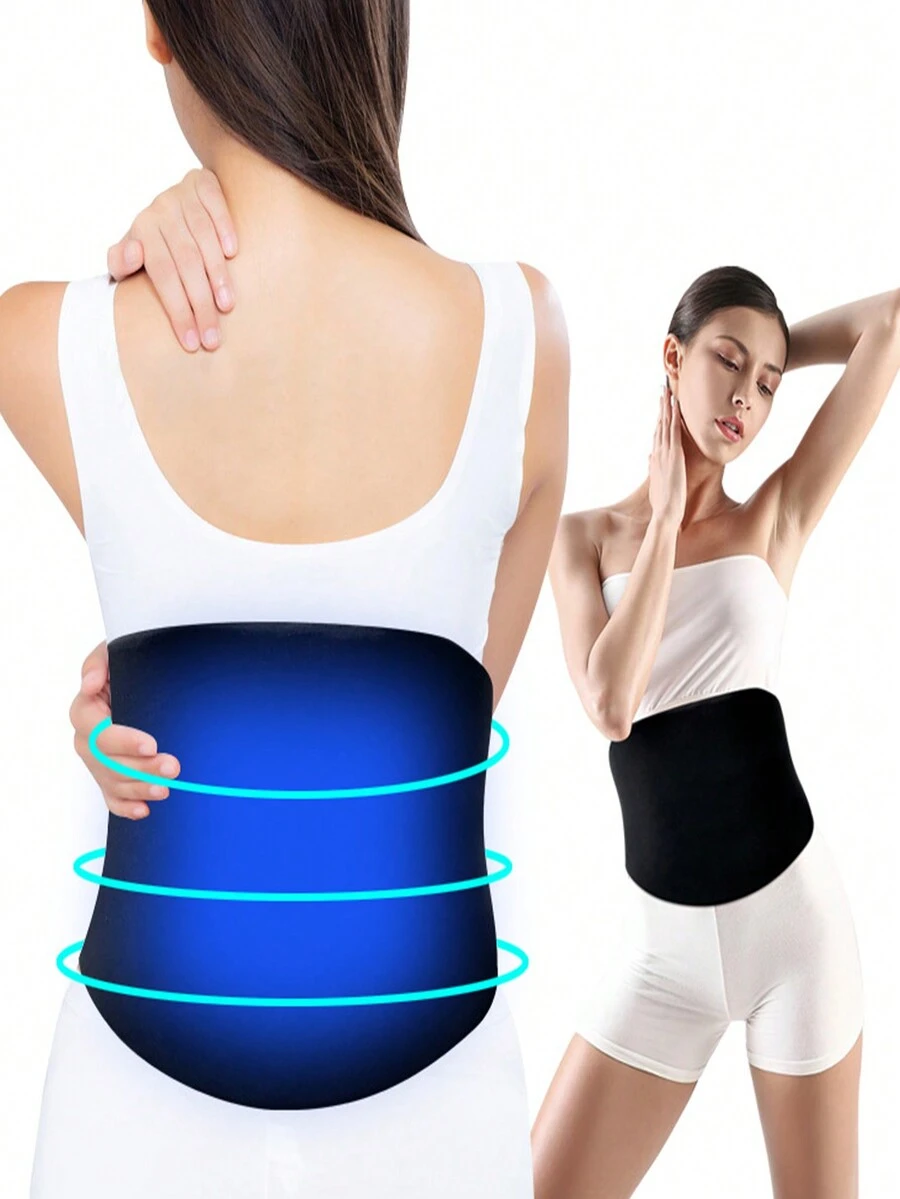 1 Đai hỗ trợ thắt lưng gel chườm đá, Đai quấn eo trị liệu nóng/lạnh cho thể thao, Đai đa chức năng - màu đen - Xem 1