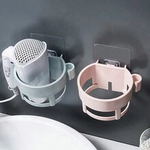 1 Giá đỡ máy sấy tóc phòng tắm có keo dán, không cần khoan, gắn tường để cất giữ máy sấy tóc - Nhiều màu - Xem 4