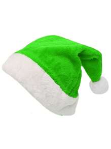 1 chiếc mũ ông già Noel nhung lông ngắn sang trọng trang trí Giáng sinh, vật dụng Giáng sinh cho cả nam và nữ, mũ dự tiệc cho người lớn, mũ ông già Noel bằng vải nỉ polyester màu trơn, thích hợp cho mùa xuân, hè, thu và đông - 1 cái - Xem 13