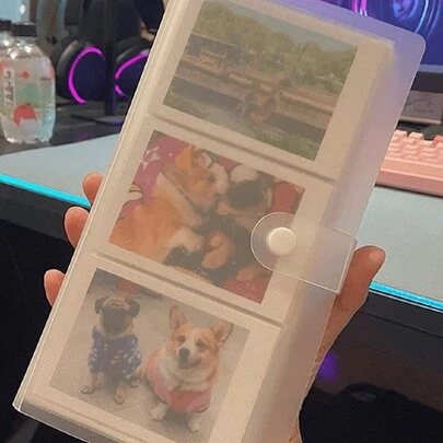 Álbum de fotos transparente de 120/240 bolsillos - Gran capacidad para entradas de cine, tarjetas de celebridades y postales. Portafolios multiusos, libro de tarjetas de presentación, estuche de tarjetas de celebridades de gran capacidad, organizador de tarjetas de presentación