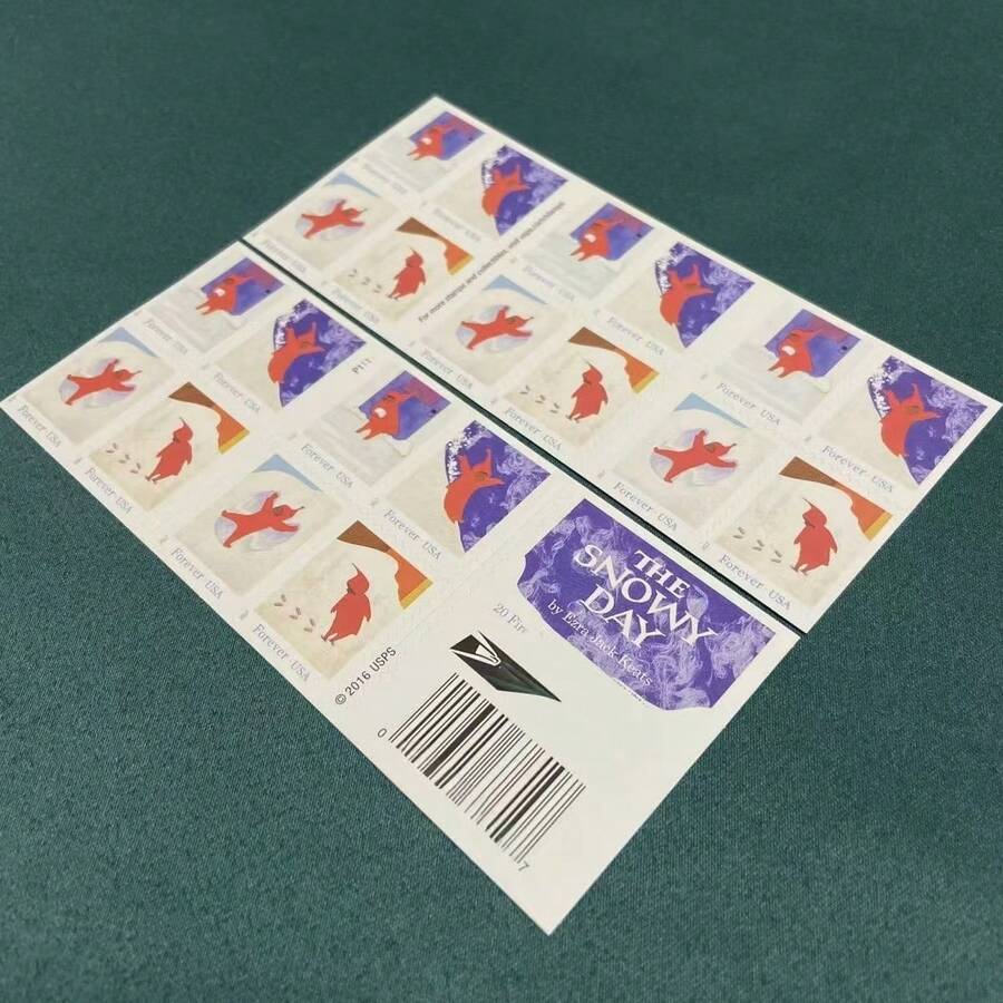 Snowy Day POSTCARD Forever Postage Stamps US Postal American History