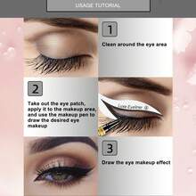 6pcs 44pcs Eyeliner Stencil Eye Shadow Protector Sticker Kit, Cat Eye Eyeshadow Template Pad, Non-Woven Material, Eye Liner Eyeshadow Stencils, Makeup Tools For Beginners - Multicolor - View 6