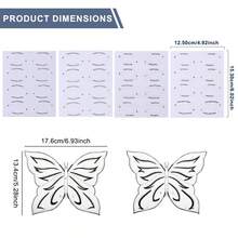 6pcs 44pcs Eyeliner Stencil Eye Shadow Protector Sticker Kit, Cat Eye Eyeshadow Template Pad, Non-Woven Material, Eye Liner Eyeshadow Stencils, Makeup Tools For Beginners - Multicolor - View 2