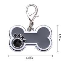 Médaille d'identification pour animaux de compagnie, médaille de chien avec gravure laser, accessoires anti-perdus pour animaux de compagnie