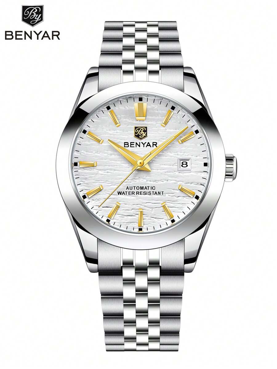 BENYAR BENYAR 2024 New Mechanical Watch Men 40MM Stainless Steel Simple