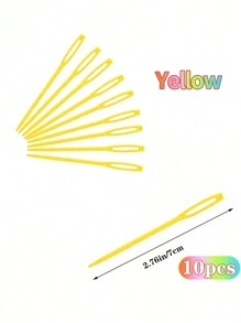 10PCS Plastic Sewing Needles,Large Eye Plastic Yarn Needles For Kids,7cm/2.76inch Plastic Needles For Yarn And Craft Plastic Embroidery Needle For DIY Sewing Handmade Crafts,Sewing Kit,Sewing,Kids Crafts,Sewing Crafts,Knitting Kit For Kids,Children Crafts,Knitting Needles,Sewing Kit,Knitting,Kids>Knitting,Sewing Kit,Kids Crafts,Girls Crafts,Chopsticks Kids,Punch Needle Yarn - Multicolor - View 15