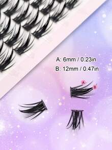 Asiteo 160pcs D-Curl Cartoon Style Individual False Eyelashes, Soft & Natural, Faux Mink Segmented False Lashes, Easy To Apply - D - 查看 4