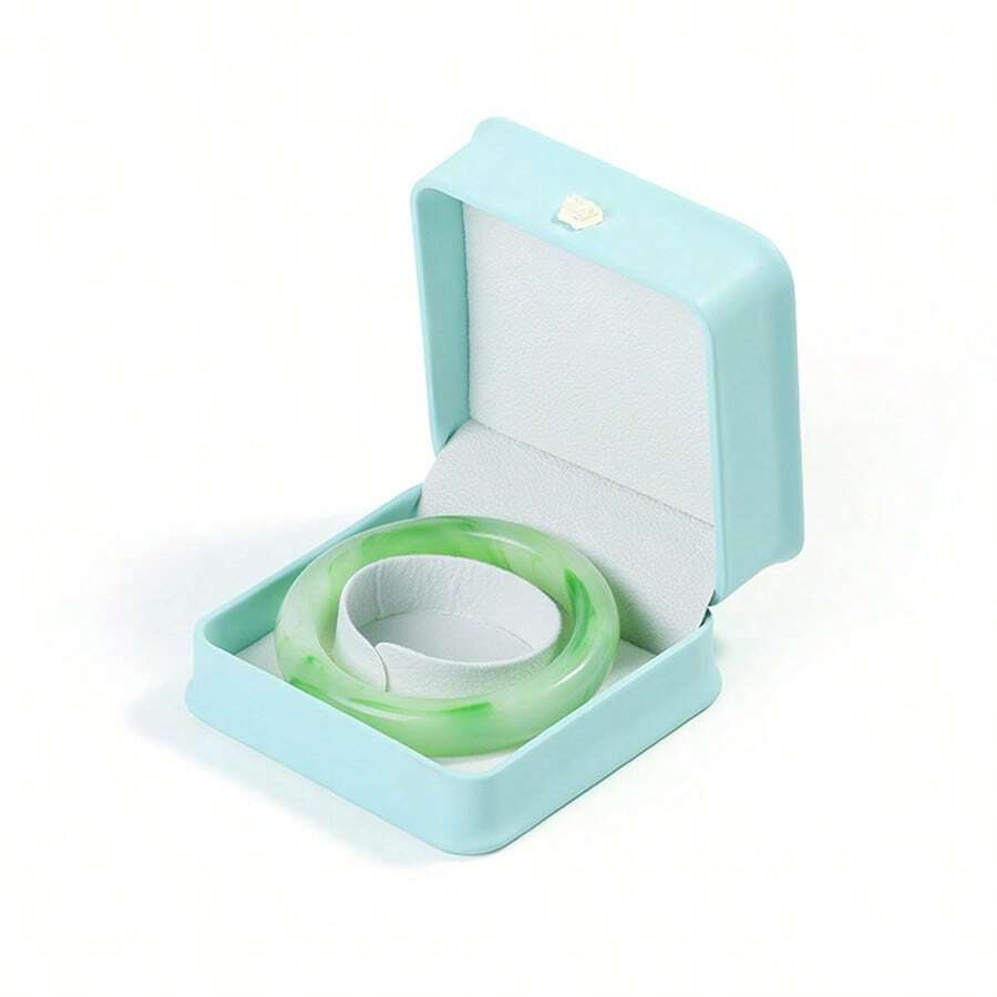 1pc Rounded Edge Crown Shaped Square Wrist Bracelet Jewelry Box, For