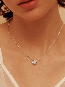 1 件 S925 纯银简约奢华圆珠吊坠锁骨链女士项链，送给女朋友的礼物 - 項鍊 - 查看 2
