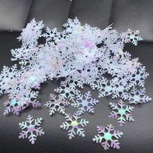 600pcs Colorful Snowflake Tabletop Decor, Paper Artificial Snow Flakes For Christmas Party, Birthday Party, Blue, White, Glitter, Suitable For Holiday Gatherings, Birthdays, Weddings, Table Decorations - Multicolor - View 11