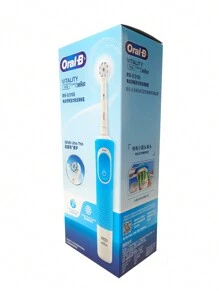Oral-B Electric Toothbrush Adult D100 Single Brush Head - Blue - 2 Brush Heads - Blue - View 6