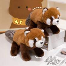 1 con búp bê gấu trúc nhồi bông dễ thương với biểu cảm hoạt hình sống động, lựa chọn tốt nhất làm quà tặng sinh nhật bất ngờ cho bạn bè và gia đình, Ailurus Fulgens, người bạn đồng hành ôm mềm mại - nhiều màu - Xem 2