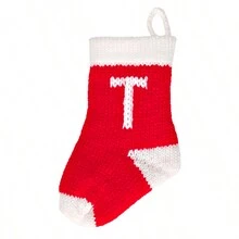 圣诞袜，26个字母刺绣迷你可爱圣诞袜，带白色超柔软布料袜口，尺寸3.3*3.9英寸，是生日、家居装饰、房间装饰和冬季装饰的理想之选。 - 彩色 - 查看 19