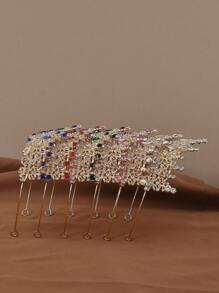 1 Stück Braut Kopfschmuck Europäischen Luxus Kristall Tiara Krone Für Frauen Party Hochzeit Prinzessin Strass Braut Krone Haar Zubehör