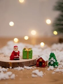 4pcs Mini Creative Christmas Decorations, Home Office Desk Ornaments Best Gifts Winter Room Decor