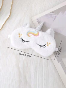 1 miếng che mắt thêu họa tiết hoạt hình, mặt nạ ngủ hình kỳ lân, gấu trúc và cáo dễ thương, miếng che mắt bằng vải bông mềm mại, miếng che mắt khi ngủ di động cho phòng ngủ, du lịch, văn phòng, trường học - Nhiều màu - Xem 11