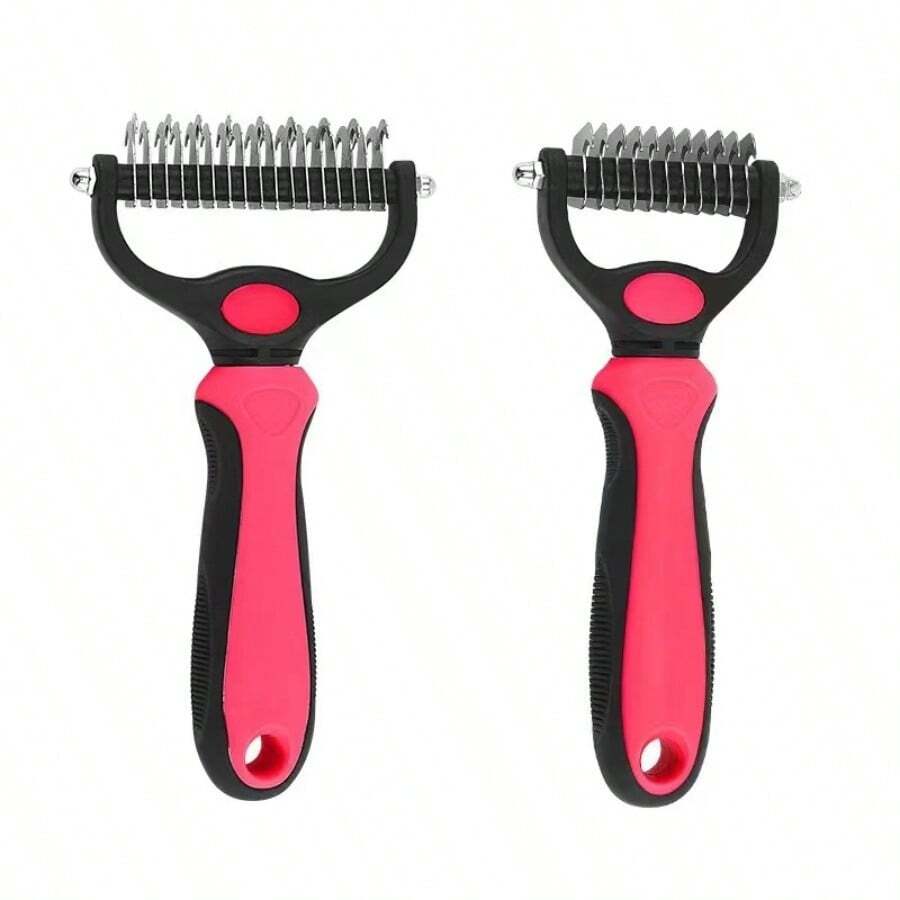Pet Brush Double Sided Dog & Cat Deshedding Comb Brush For Pet