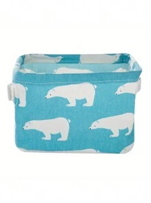 5/3/1pc Clothes Storage Basket, Wardrobe Organizer, Washable Fabric Storage Bag, Desktop Storage Basket, Office Desk Organizer, Foldable Debris Storage Basket With Handle, Cosmetic Storage Box, Home Organization, Foldable Fabric Storage Basket, Makeup Organizer Basket, Patterned Cosmetic & Miscellaneous Storage Basket