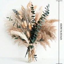 80 件蒲苇日常装饰餐桌装饰桌面装饰和干花绿色蒲苇客厅小装饰人造花、餐桌装饰、中心装饰、人造花、塑料花礼物生日毕业、秋季装饰、秋季