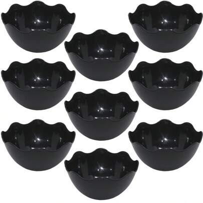 Kit 12 Tigelas Para Sobremesa Sorvete Açaí e Cereais 300ml Preto