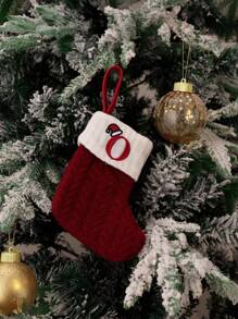 1件 26个字母白色组合雪花爪印装饰针织圣诞袜圣诞树垂饰羊毛字母袜装饰品节日餐桌装饰家居装饰圣诞装饰品家居圣诞礼物圣诞装饰 - 多色 - 查看 27