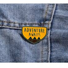 1 cái Trâm cài áo kim loại hình ngọn núi hoạt hình dễ thương, Quà tặng, Phụ kiện quần áo, Trang trí túi xách - Màu vàng - Xem 8