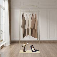 2.3 米/7.5 英尺金色婚纱展示架金属独立服装展示架展示收纳架简易家居用品标准杆服装架、春季、极简主义、夏季上衣外套架返校旅行必需品房间装饰、家居装饰、卧室装饰收纳整理和收纳小狗存放连衣裙短裤手机壳比基尼女士夏装裙子夏装连衣裙指甲牛仔裤上衣白色连衣裙女士连衣裙