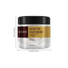 EELHOE 100g Collagen Hair Mask - Intensive Moisturizing Care, Suitable For Dry, Curly Hair, Soft, Fluffy, Silky And Easy To Style, Scalp Care, Unisex, Suitable For All Hair Types - White - View 7