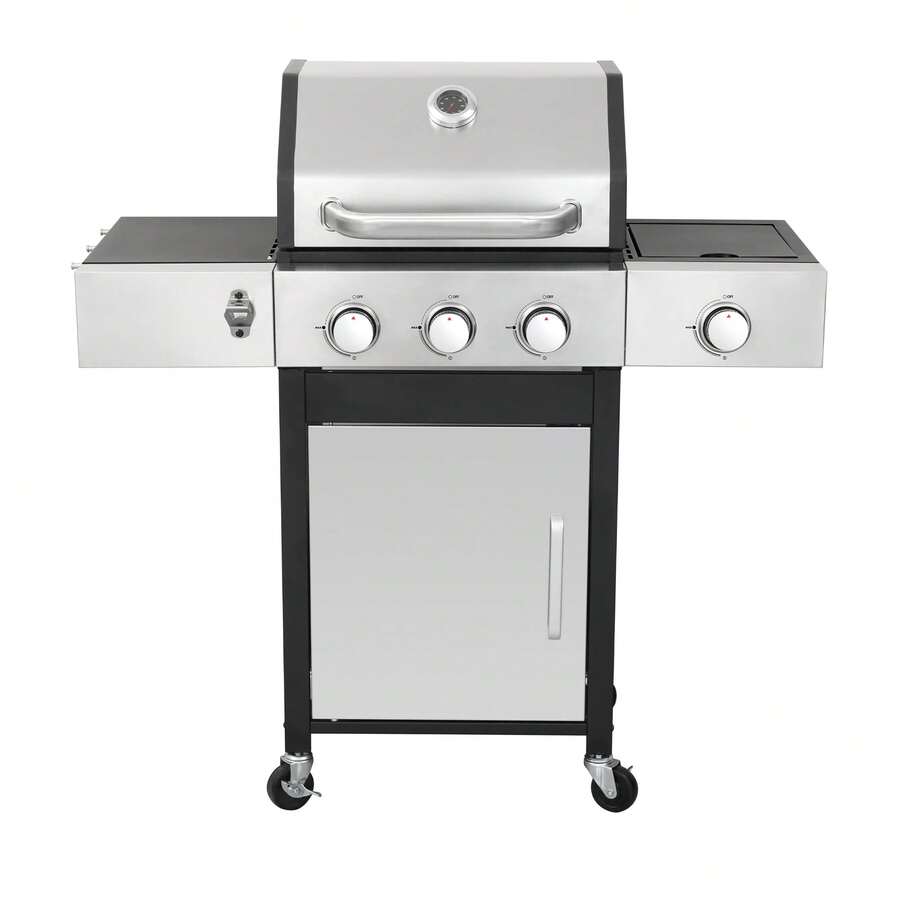 MONDAWE 3Burner Propane Gas BBQ Grill With Side Burner, 37230BTU