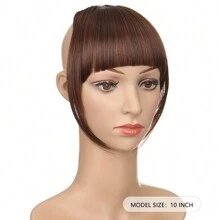 短刘海金色夹式发刘海耐热假发合成刘海发夹天然接发