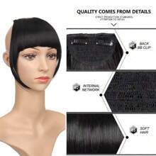 短刘海金色夹式发刘海耐热假发合成刘海发夹天然接发