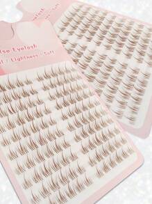 120 Stück CC Locken Braun Sonnenblumen Wimpern Design Falsche Wimpern, geeignet für täglichen oder Party Gebrauch, Wimpernbüschel, Einzelwimpern, Wimpern, Künstliche Wimpern