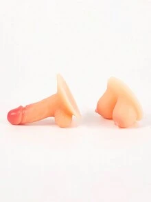 2 peças novo silicone mini dildo peitos pequenos ornamento erótico suporte para celular