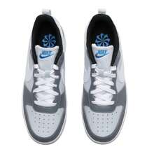 Nike 青年 Court Borough Low Recraft BG 休闲鞋，舒适轻便低帮运动鞋 DV5456-019 - 白/冷灰/白金色/淺清透藍 - 查看 5