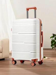 Floless Carry On Luggage Hard Shell Travel Trolley 4 Spinner Wheels Lightweight Polypropylene Suitcase With TSA Lock Spinner, 20in Carry On Luggage Small Suitcase With Spinner Wheels Lightweight Rolling Cabin Suitcase For Airplanes Travel Bag For School School Accessories School Stuff
