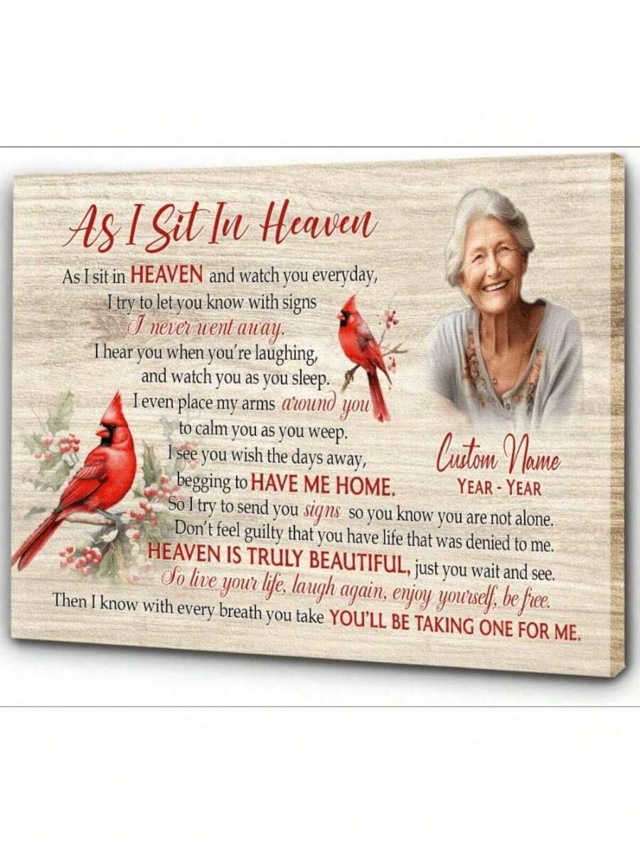 Framed Memorial Gift Sympathy Gift For Loss Of Father Mother Husband Son In Heaven, Bereavement Gift In Loving Memory - 裱框 - 查看 1