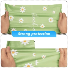 Jowlroel Thank You Poly Mailer  6x9 Inch 200 Pcs, 10x13 Inch 200 Pcs,12x15.5 Inch 50 Pcs,14.5x19Inch 100pcs, Waterproof And Tear-Resistant Shipping Bags For Clothing, Cute Mailing Bags With Self-Seal, Chrysanthemum Printed Packaging Bags For Small Business - 14.5x19inch 100pcs - View 5