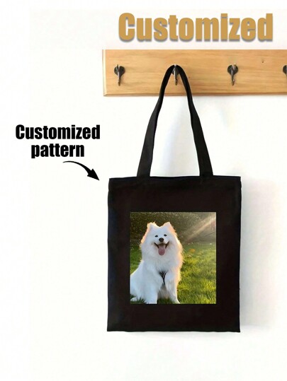 1PC Custom Made Foldable Tote Bag - Reusable, Lightweight, Stylish, And Shoulder Bag With Fixed Shoulder Strap, Lightweight, Large Capacity, Casual, Fashionable, Shopping Suitable For Outdoor Back To School Travel Shopping,Ideal For Daily Commute, School, Work, And Travel, Perfect Gift For Men And Women,Letter,Portable,Multifunction,Versatile,Large Capacity,Functional,Practical,All-Purpose,Cute,Adorable,Contracted,Vacay Vibes/Vacation,Minimalist,Custom,Personalized,Unique,Customized,Ideal Gifts For Her,Women, Rookies & White-Collar Workers,Girlfriend,Pink Girls,Beach Bag