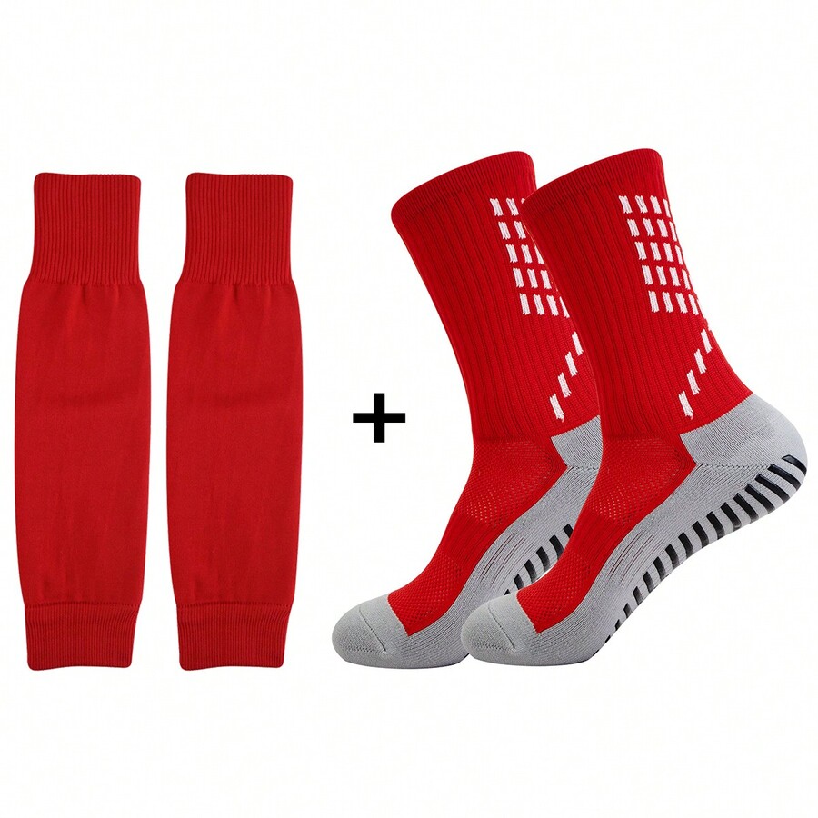 1 Set Of Football Leg Warmers With NonSlip Grip, Sports Leg Warmers