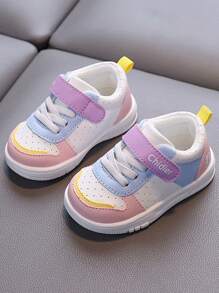 New Waterproof Non-Slip Soft Sole Hook And Loop Athletic Shoes For 1-4 Years Old Toddlers, Easy To Wear, Prince & Princess Style, Spring/Autumn - Pink - View 4