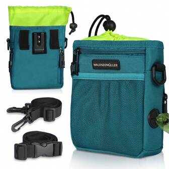 Dog Treat Pouch - 3 Ways To Wear Dog Treat Bag, Dog Training Treat Pouches , Shoulder Strap, Adjustable Belt, Poop Bag Dispenser, Easily Carrying Kibble Snacks Pet Toys Dog Treat Bag Dog Treat Pouch Dog Walking Bag Pouch