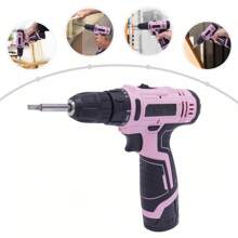 Pink Cordless Drill Set Electric Screwdriver Power Driver Kit For Women 26 Piece - 粉色 - 查看 3