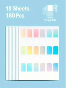 180/90/60 cái, Nhãn dán hoạt hình, Giấy ghi chú, Nhãn màu chuyển sắc, Giấy ghi chú hình ngôi sao, Giấy ghi chú trong suốt, Nhãn dán có thể ghi, Trường học, Đồ dùng văn phòng - Nhiều màu - Xem 11