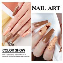 1PC Sơn móng tay dạng gel màu nâu 7ML Sơn móng tay màu nâu Gel UV dài lâu Nghệ thuật làm móng mùa thu Ngâm sơn móng tay dạng gel không cần lau Sơn móng tay dạng gel cho phụ nữ và trẻ em gái Quà tặng tiệm làm móng tự làm - Nhiều màu - Xem 6
