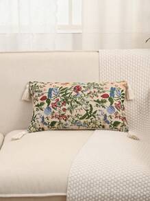 1 件夏季花园提花枕套或腰枕套，适用于卧室、客厅、沙发 - 彩色 - 查看 5