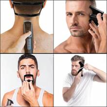 1 Set de herramientas para el cuidado de la barba, herramienta de recorte y moldeado de barba, set de 4 herramientas guía para el afeitado, el peinado y el moldeado de la barba, el bigote y la perilla (para Halloween, fiestas de disfraces, festivales, juegos de rol, disfraz y dulce o truco)