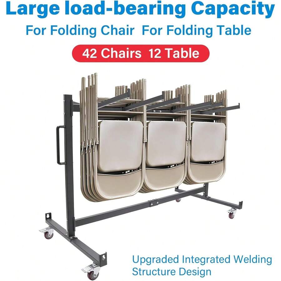 Folding Chair Cart Heavy Duty Folding Chair Rack With Wheels Folding