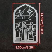 1pc Christmas Nativity Metal Die Cuts, Christian Cutting Dies Cut Stencils DIY Scrapbooking Decorative Embossing Paper Scrapbooking Card Making