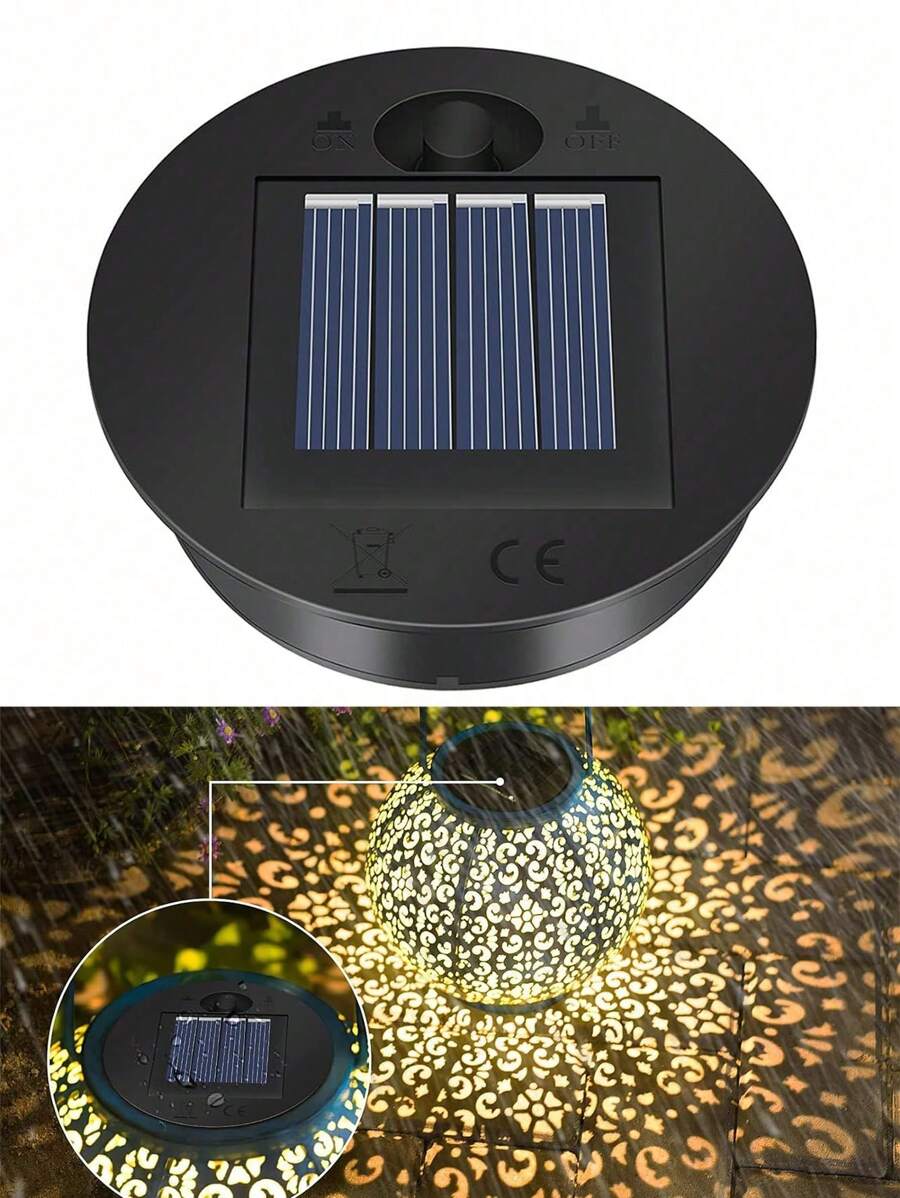 1 件 - 太阳能灯替换顶盖仙女灯户外悬挂梅森罐太阳能灯，仙女罐萤火虫灯适用于露台花园桌子装饰流明 LED 太阳能电池板灯罩灯，灯笼灯替换件，户外太阳能替换零件，花园庭院装饰照亮您的空间（7 厘米） - 彩色 - 查看 1