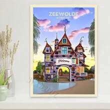 1pc Nordic Retro Holiday Travel City Venice Algarve Travel Pictures Room Life Canvas Painting Printing Artist Home Wall Decoration Poster Canvas Unframed,Wall Art Coastal Decor Coastal Decor Beach Decor